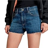 G-Star RAW Women's True raw Edge Shorts, Blau (Worn in Sentry Blue D24376-D577-G334), 24W