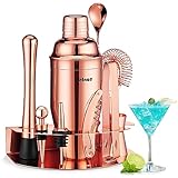 Velaze Cocktail Shaker Set 850 ml, 10 Teilig Edelstahl Cocktail Mixer Geschenk Set, Barkeeper Set...