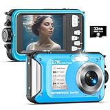 Yixinxin Unterwasserkamera 2.7K Digitalkamera wasserdichte 56MP Autofokus wasserdichte Kamera...