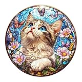 KaayeeWood Holzpuzzle Erwachsene,Ragdoll und Schmetterling Holzpuzzle,Einzigartige Wooden Puzzle Mit...