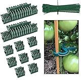 koitoy 110 PCS Pflanzenclips（2 Größen）,pflanzenhalter für Rankhilfe Tomaten,Rosen, Gurken und...