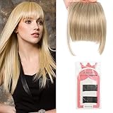 Clip in Pony Haarteil,Fringe Bangs Extension Front Hair,Fransen Haarspange in Pony,One Piece Clip in...