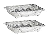 infactory Camping-Grill: 2er-Set handliche Einweggrills mit 500 g Kohle je Grill und Anzünder...