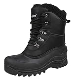 riemot Wasserdicht Schneestiefel Damen Herren,Warme Winterstiefel,Outdoor Wanderschuhe...