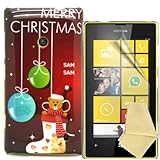 Accessory Master Handyschale für Nokia Lumia 520 (inkl. Display-Schutzfolie, Motiv: „Merry...
