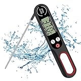 Digitales Küchenthermometer Fleischthermometer Bratenthermometer mit Faltbar Langer Sonde und LCD...