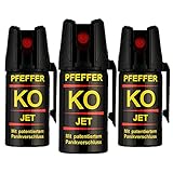 KO Pfefferspray Jet | Fog Verteidigungsspray | Abwehrspray Hundeabwehr | zur Selbstverteidigung |...