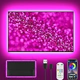 LED TV Hintergrundbeleuchtung, 3m LED Streifen für 35-55 Zoll TV, USB Led Strip mit Musik Sync, RGB...