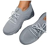 Blingko Sneaker Weiß Damen Sportschuhe Laufschuhe Wedges Turnschuh Trainer für Outdoor Fitness Gym...