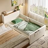 ZONJIE Polsterbett Einzelbett 90 × 200cm - Kinder-Spleißbett, Polsterbett, Tagesbett, Schlafsofa...