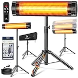 KESSER® Infrarotstrahler Heizstrahler Terrassenstrahler 2500W mit Fernbedienung inkl. Schutzhülle...