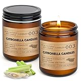 Citronella Kerzen Outdoor Groß 240Std Draußen Camping Citronella Kerzen im Glas Zitronenkerze mit...