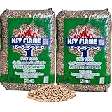 30kg KSV FLAME Buchen-Pellets für BBQ, Smoker, Räucherofen, Grill, Pizzaofen | Smoker-Granulat |...