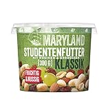 Maryland Studentenfutter Klassik 300g Becher – Rosinen Erdnusskerne Cashewkerne und Mandeln in...