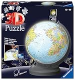 Ravensburger 3D Puzzle 11549 - Globus mit Licht - 540 Teile - Beleuchteter Globus für Erwachsene...