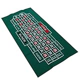 LuukUP Roulette Tischdecke-wasserdichter Tisch mit Blackjack- und Roulette-doppelseitige Muster...