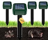 Solar Maulwurfschreck, Maulwurf vertreiber,Um wühlmäuse zu vertreiben 4 Stück,Ultraschall...