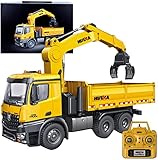 s-idee® S1575 Rc Kipplader mit Kran & Schrottgreifer Dump Truck 1:14 LKW 26 Kanal Huina 1575