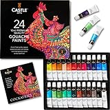 Castle Art Supplies Gouache-Farben-Set | 24x12ml brillante, gedeckte Farben auf Wasserbasis |...