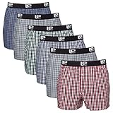 Lower East Herren Le215 Boxershorts, Classic Karriert, XL (6er Pack)