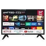 Antteq AV24H3 Fernseher 24 Zoll (60 cm) Smart TV mit Netflix, Prime Video, Rakuten TV, DAZN,...