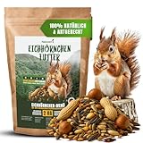 Natuverra Eichhörnchen-Menü 2 kg Premium-Mix aus Saaten, Getreide, Nüssen, Früchten & Gemüse,...