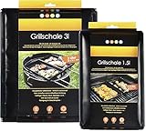 Durandal Grillschale für den Grill und Backofen - 2er Set - Grillmatte für Gasgrill &...