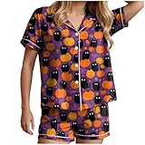 Generisch 2025 Zweiteilige Outfits für Damen für Damen kurzärmeliges Shorts-Set mit V-Ausschnitt...