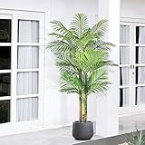 Keeplush Künstliche Goldene Palme 180cm kunstpflanzen groß wie echt, UV-beständig kunstbaum...