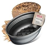 Zenker Brotform oval BLACK METALLIC, Brotbackform mit keramisch verstärkt Antihaftbeschichtung,...