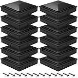 bonna pfostenkappen 7x7CM, 12 Stück Pfostenkappe, Plastik Abdeckkappen für Zaunpfosten mit...