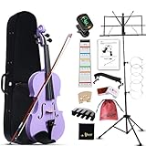 Aileen Geige 3/4 für Kinder ab 9-11 Jahre, Anfänger Violine Set für Schüler, Teenager Lila...