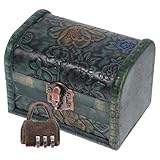 Baluue Antike Kleine Holzkiste Vintage Schmuckaufbewahrungsbox mit Deckel Bruchfest und...