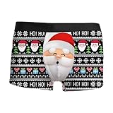 Herren-Boxershorts Unterwäsche Casual Bequeme Weich Boxer Briefs Unterhose Schlüpfer Atmungsaktiv...