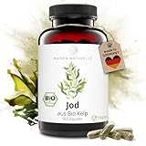 MAISON NATURELLE® JOD aus Bio Kelp (365 Stück) - 100% reine Jod Kapseln, Extrakt aus Braunalgen...