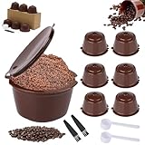 FISH DRAGATE 6 pcs wiederverwendbare kaffeekapseln, kapseln nachfüllbare,mit 2 stück löffel und 2...