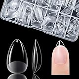 Gelike ec Kurze Mandel Nägel Tips – Vollständige Abdeckung Weiche Nagelspitzen Tips Vorpolierte...