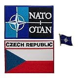 A-ONE NATO Metallic Luster Flagge Emaille Eisen Anstecknadel + OTAN Summit Military Collection...