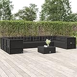 ZQQLVOO Lounge gartenmöbel Set Balkon möbel Set Gartenlounge Set 10-TLG. Garten-Lounge-Set mit...