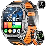 Joautrial GPS Smartwatch Herren, 2,13' AMOLED Men's Military Smart Watch, LED Taschenlampe, Kompass,...