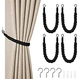HOTUT Vorhang Raffhalter, 4 Stück Curtain Rope Buckle, Handgestrickte Vorhang-Raffhalter,...