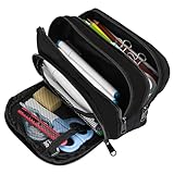 Euqvunn Federmäppchen Mäppchen Groß mit 3 Fächer, Stifteetui Schreibwaren Organizer für Schule...