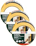 tesa Putzband PVC mit Prägung - Putzklebeband mit hochwertigem PVC-Trägermaterial, von Hand...