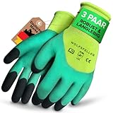 WOLFSFELLER 3 Paar robuste & komfortable Gartenhandschuhe Damen & Gartenhandschuhe Herren Gr 10 -...