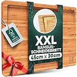 Loco Bird Schneidebrett Holz 45x30x2cm – Holzbrett groß für die Küche, Schneidbrett mit...