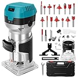 Holzfräse Oberfräse Electric Hand Holz Fräsmaschine mit Koffer - 15 Set Zubehör 980 W 330000...