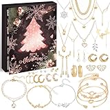 Schmuck Adventskalender Frauen 2024 Mädchen Weihnachtskalender, 24 Überraschungen - Armband...