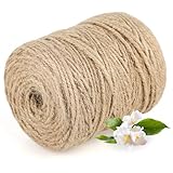 Gartenschnur Jute 3 mm Dick, Juteschnur 100 m Rolle – Bindfaden für Garten und Handwerk,...
