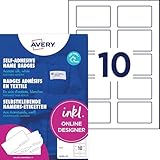 AVERY Zweckform L4785-20 Namensetiketten (200 Namensaufkleber, 80x50mm auf A4, selbstklebend,...