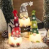 3 Stück Weihnachtsdeko Wichtel, Weihnachtswichtel Beleuchtet, Weihnachtszwerg Schwedisch,...